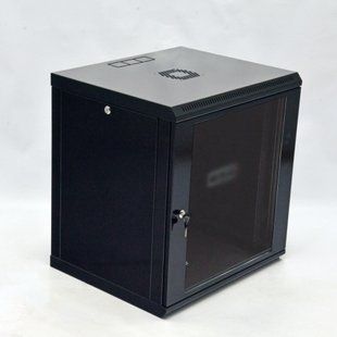 Серверный шкаф CMS UA-MGSWL125B &mdash; Серверный шкаф настенный 19", 12U, 600х500х640 мм, эконом, акриловое стекло, разборной 63216 фото