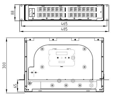 Premium Line 245004245 &mdash; Оптическая распределительная рама ODF 19", 24 порта, LC duplex (24 x 2), сплайс-кассеты, без адаптеров, 1U 1-26579 фото
