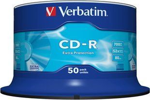 Verbatim 43351 &mdash; Диск CD-R 700 МБ 52х EXTRA PROTECTION SURFACE Spindle 50 шт. 1-18608 фото