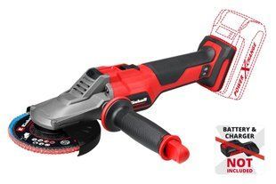 Einhell 4431175 &mdash; Шлифмашина угловая аккумуляторная TP-AG 18/125 F Li BL - Solo, PXC, 18В, бесщеточная, 125 мм, 8500 об/мин, плоский редуктор, 1.57кг (без АКБ и ЗУ) 1-66709 фото