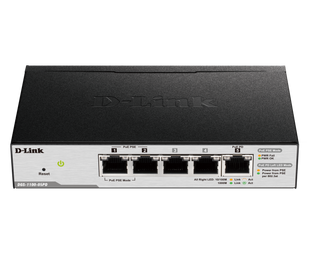 Мережевий комутатор D-Link DGS-1100-05PD &mdash; Комутатор Smart Gigabit Ethernet PoE 692256 фото