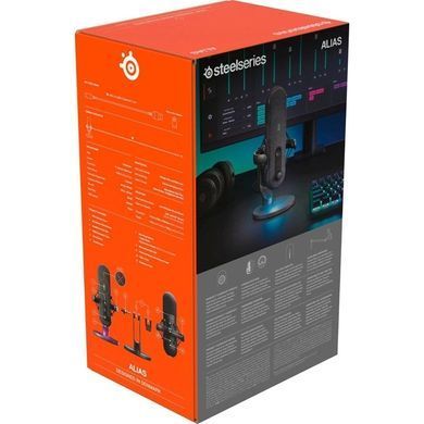 SteelSeries 61601 &mdash; Ігровий стрім мікрофон SteelSeries Alias RGB USB 1" Capsule 1-61682 фото