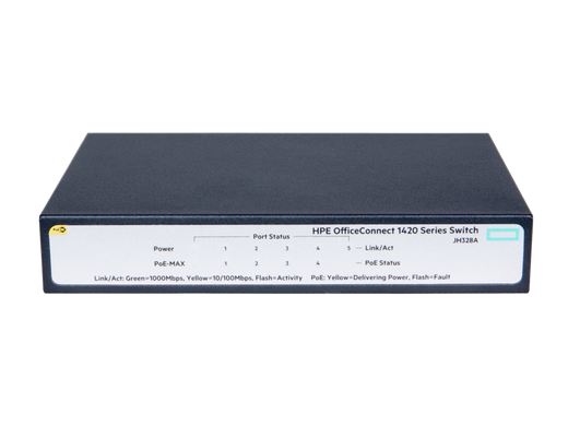 Мережевий комутатор HP JH328A &mdash; Комутатор некерований Gigabit Ethernet 5G PoE+ 32W 655023 фото