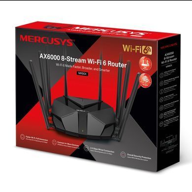 Роутер Mercusys MR90X AX6000 &mdash; Маршрутизатор 1x2.5GE WAN/LAN 1xGE WAN/LAN 2xGE LAN 1-28992 фото