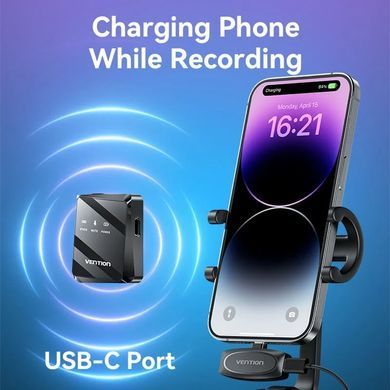 Vention NCBB0 &mdash; Бездротовий подвійний петличний мікрофон Vention USB-C 2-Pack Wireless Lavalier Black 1-61685 фото