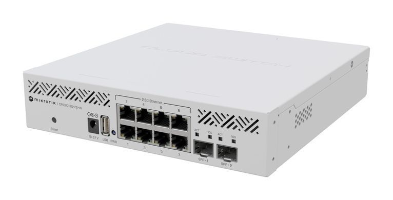 Мережевий комутатор Mikrotik Cloud Router Switch CRS310-8G+2S+IN &mdash; Комутатор керований L3, 8x 2.5 GE, 2x SFP+, USB 1-28093 фото