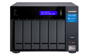 Сетевое хранилище NAS NAS сервер 6xHDD/SSD 84 ТБ 8 ГБ DDR4 2xGbE 1x10GbE 2xThunderbolt 3 4xUSB 3.1 1xUSB 3.0 QNAP TVS-672XT-i3-8G 681287 фото