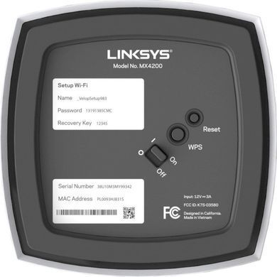 Роутер Linksys MX4200 &mdash; Wi-Fi Mesh система AX4200 Tri-Band 1-3246 фото