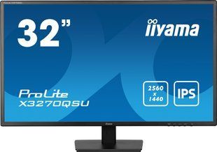 Iiyama ProLite X3270QSU-B1 Black &mdash; Монітор 32", IPS, 2560х1440, 100 Гц, 3 мс, 1xHDMI, 1xDP, USB-хаб 1-57423 фото