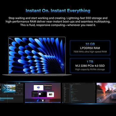 GEEKOM GeekBook X14 Pro (GEEKBOONX14CMOU9185H-322-US) &mdash; Ноутбук 14" OLED Intel Core Ultra 9 185H 32 ГБ LPDDR5 2 ТБ SSD M.2 Windows 11 Pro 1-81329 фото