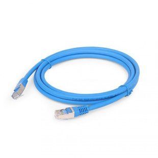 Патч корд литой, S/FTP, cat.6а, 50u "штекер с защелкой", 1 м, синий Cablexpert PP6A-LSZHCU-B-1M 695221 фото