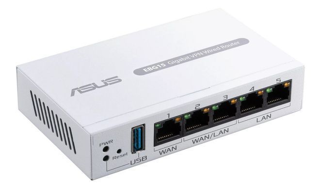 Роутер Asus ExpertWiFi EBG15 &mdash; VPN-роутер без Wi-Fi 1xGbE WAN 2xGbE WAN/LAN 2xGbE LAN (Вітрина) 9-15079 фото