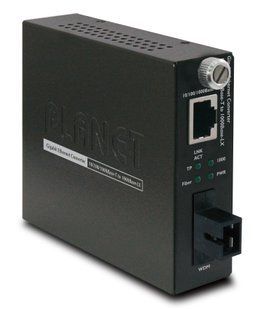 Planet GST-806B60 &mdash; Медиаконвертер Smart 1x10/100/1000 Base-Tx 1xSC одномод 1550/1310 нм 60 км WDM 992854 фото