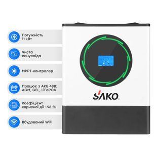 Sako SUNPOLO-11K 11KW/48V+150A MPPT S2 &mdash; Гібридний інвертор 11kW Sako SUNPOLO-11K 11KW/48V+150A MPPT S2 1-64683 фото
