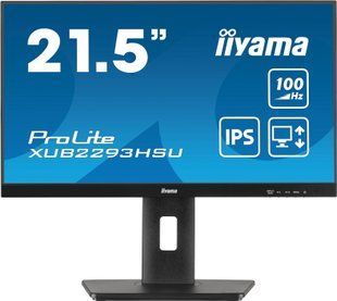Iiyama ProLite XUB2293HSU-B7 Black &mdash; Монітор 22", IPS, 1920x1080, 100 Гц, 1 мс, 1xHDMI, 1xDP, USB-хаб 1-57426 фото
