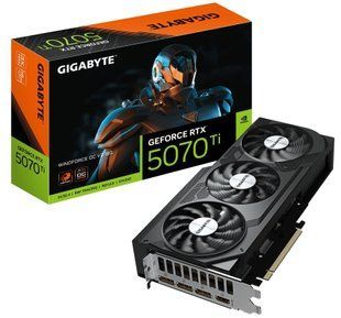 Gigabyte Nvidia GeForce RTX 5070 Ti WindForce OC V2 16G (GV-N507TWF3OCV2-16GD) &mdash; Видеокарта 16 ГБ GDDR7 256-bit 1-77817 фото