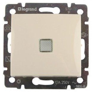 Выключатель 1-клавишный 10А 230В IP20 с подсветкой Legrand Valena Classic 774326 слоновая кость 63716 фото