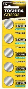 Toshiba CR2032 BP BL (00152703/00167260) &mdash; Батарейки літієві CR2032, 5 шт., блістер 1-31657 фото