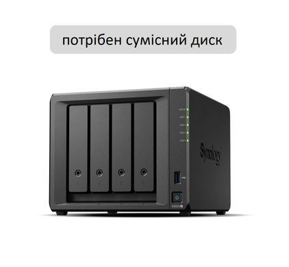 Мережеве сховище NAS Synology DiskStation DS925+ &mdash; NAS-сервер десктопний AMD Ryzen V1500B 4xHDD/SSD 4 ГБ SO-DIMM DDR4 ECC 2x2.5GbE 2хUSB 3.2 (Вітрина) 9-15073 фото