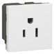 Legrand 77504 &mdash; Розетка Mosaic 2К+З американський стандарт, 2 м, IP41, біла 1-26680 фото 1