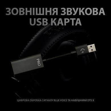 Logitech G Pro X Gaming Headset Black (981-000818) &mdash; Навушники з мікрофоном повнорозмірні дротові 3.5 мм USB 20&ndash;20 000 Гц 92 дБ 12481 фото