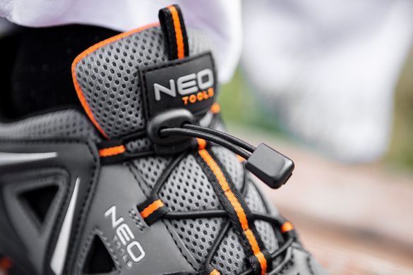 Neo Tools 82-728 &mdash; Кросівки робочі, легкі, дихаючі, підошва EVA з гумовим покриттям, клас захисту OB, SRA, р.47 1-71419 фото