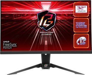 ASRock Phantom Gaming Black (PG32QF2B) &mdash; Монитор игровой 32", VA, 2560х1440, 165 Гц, 1 мс, HDMI, DP, FreeSync, Wi-Fi антенна, аудио 1-63237 фото