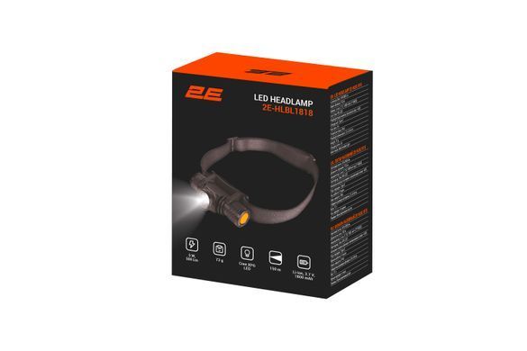 2E 2E-HLBL1818 &mdash; Фонарь налобный аккумуляторный HLBL1818, USB-C, 1800мА&bull;ч, 500лм, 5Вт, многорежимный 1-73221 фото