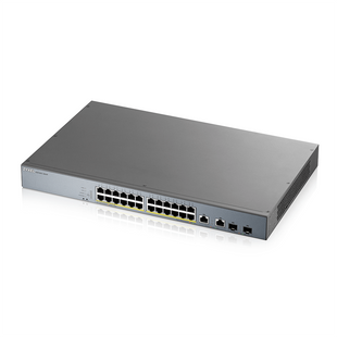 Сетевой коммутатор Zyxel GS1350-26HP &mdash; Коммутатор неуправляемый 24xGE, 2xRJ-45/SFP, PoE 375W, металлический корпус 697725 фото