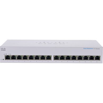 Сетевой коммутатор Cisco CBS110-16T-EU &mdash; Коммутатор неуправляемый 16xGbE 32 Гбит/с 709662 фото