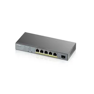 Zyxel GS1350-6HP — Комутатор некерований 5xGE, 1xSFP, PoE 60W, металевий корпус