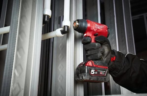 Milwaukee 4933459771 &mdash; Фен строительный аккумуляторный M18 BHG-0 18В 470&deg;C 175 л&middot;мин 1.4кг без АКБ и ЗП 1-73176 фото