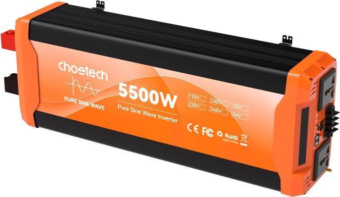 Choetech CJ5000Q-V2 &mdash; Інвертор автомобільний Choetech 12\220V 5500W (2500Вт), чиста синусоїда 1-61000 фото