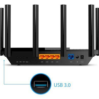 Роутер TP-Link ARCHER-AX73 &mdash; Wi-Fi роутер 802.11ax 2.4/5 ГГц 4xGbE LAN 1xGbE WAN 1-5533 фото