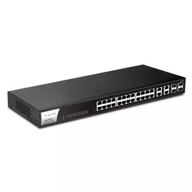 Сетевой коммутатор DrayTek VigorSwitch G1282 &mdash; Коммутатор Smart 24xGbE 4x combo SFP/GbE 1-22493 фото