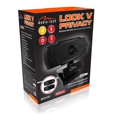 Media-Tech MT4107 &mdash; Веб-камера Media-Tech LOOK V Privacy Full HD 2Mpix чорна 1-60774 фото