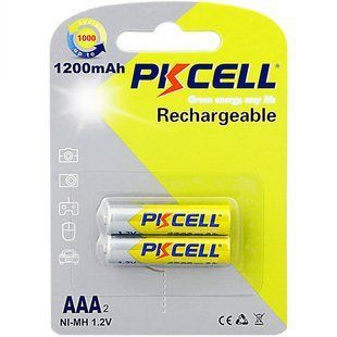 PkCell AAA1200-2B &mdash; Акумулятор AAA 1200mAh, 1.2V Ni-MH, rechargeable battery, PKCELL, 2pcs/card 1-60401 фото
