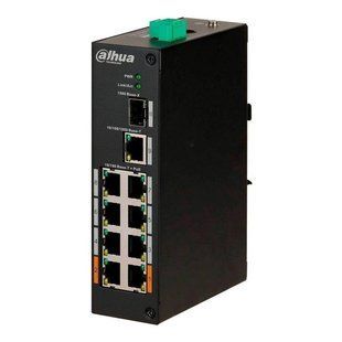 Мережевий комутатор Dahua DH-PFS3110-8ET-96 &mdash; Комутатор некерований 1хGbE 8хFE 1хSFP PoE 96 Вт 1-44910 фото