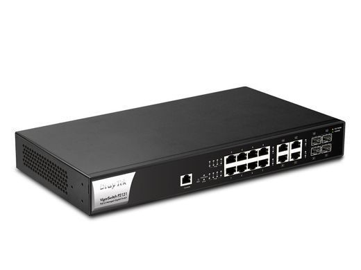 Мережевий комутатор DrayTek VigorSwitch P2121 &mdash; Комутатор керований L2 Gigabit Ethernet PoE+ 685185 фото