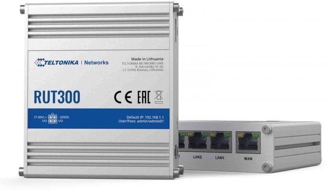 Роутер Teltonika RUT300000000 &mdash; Маршрутизатор LTE на 2 SIM карты 5 портов 1-16610 фото