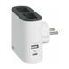 Legrand 49401 &mdash; Блок УГЛОВОЙ 2х2К боковые розетки 6А с USB A+C, белый/серый 1-26608 фото 1