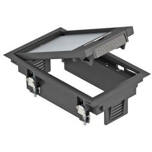 Люк розетковий GES2, 3 пости 45x45, 104х180мм, (+ 1хUT3), IK08, IP40 / ПА OBO Bettermann 7405116 1-001526 фото
