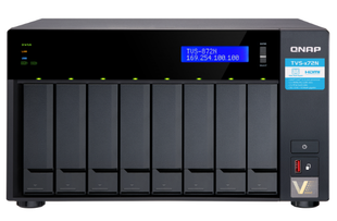 Мережеве сховище NAS NAS сервер 8xHDD/SSD 8 ГБ SODIMM DDR4 5xGbE 2xUSB 3.1 2xUSB 3.1 Type-C QNAP TVS-872N-i3-8G 692797 фото