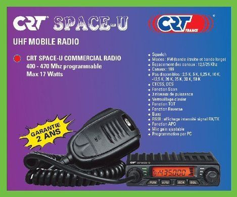Радиостанция CRT Space-U UHF &mdash; Рация цифро-аналоговая 400-470 МГц 17 Вт 1-13116 фото