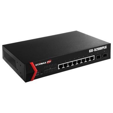 Мережевий комутатор Edimax GS-5208PLG &mdash; Комутатор мережевий 728963 фото