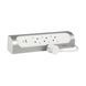 Legrand 694502 &mdash; Удлинитель УГЛОВОЙ 3х2К+З розетки 16 А с USB A+C, с кабелем 2 м, алюминий/белый 1-26613 фото 1