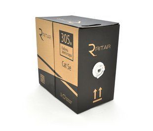 Кабель вита пара Ritar (03499) КНПт UTP 24 AWG, CCA, 4х2х0.5 мм, 305м, Corton Box 13627 фото