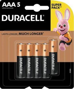 Duracell Alkaline Basic LR03 MN2400 BL (5005961) &mdash; Батарейки лужні AAA (LR03), 4+1 шт., блістер 1-31675 фото