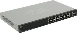 Мережевий комутатор Cisco SF220-24P-K9-EU &mdash; Комутатор Smart Fast Ethernet PoE 654666 фото