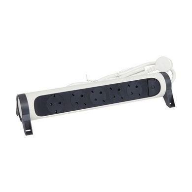 Legrand 694531 &mdash; Удлинитель ПРЕМИУМ 5х2К+З розеток 16 А, поворотный, кабель 1.5 м, белый/черный 1-26617 фото